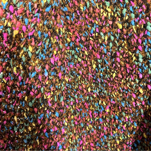 Coldwater Creek loose weave confetti sweater, button front, multicolor. Large. - Picture 5 of 9